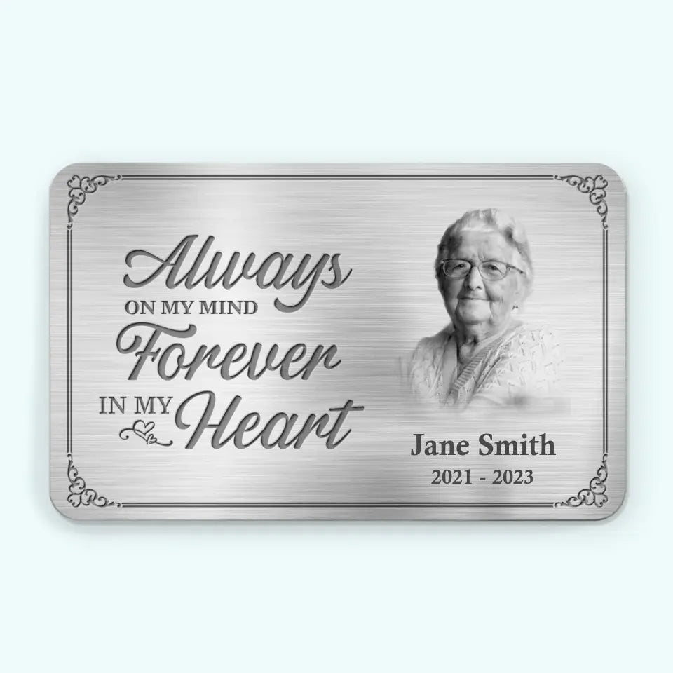 Custom Photo I'll Carry You With Me Until I See You Again - Memorial Personalized Custom Aluminum Wallet Card - New Arrival, Sympathy Gift For Family Members AMZ