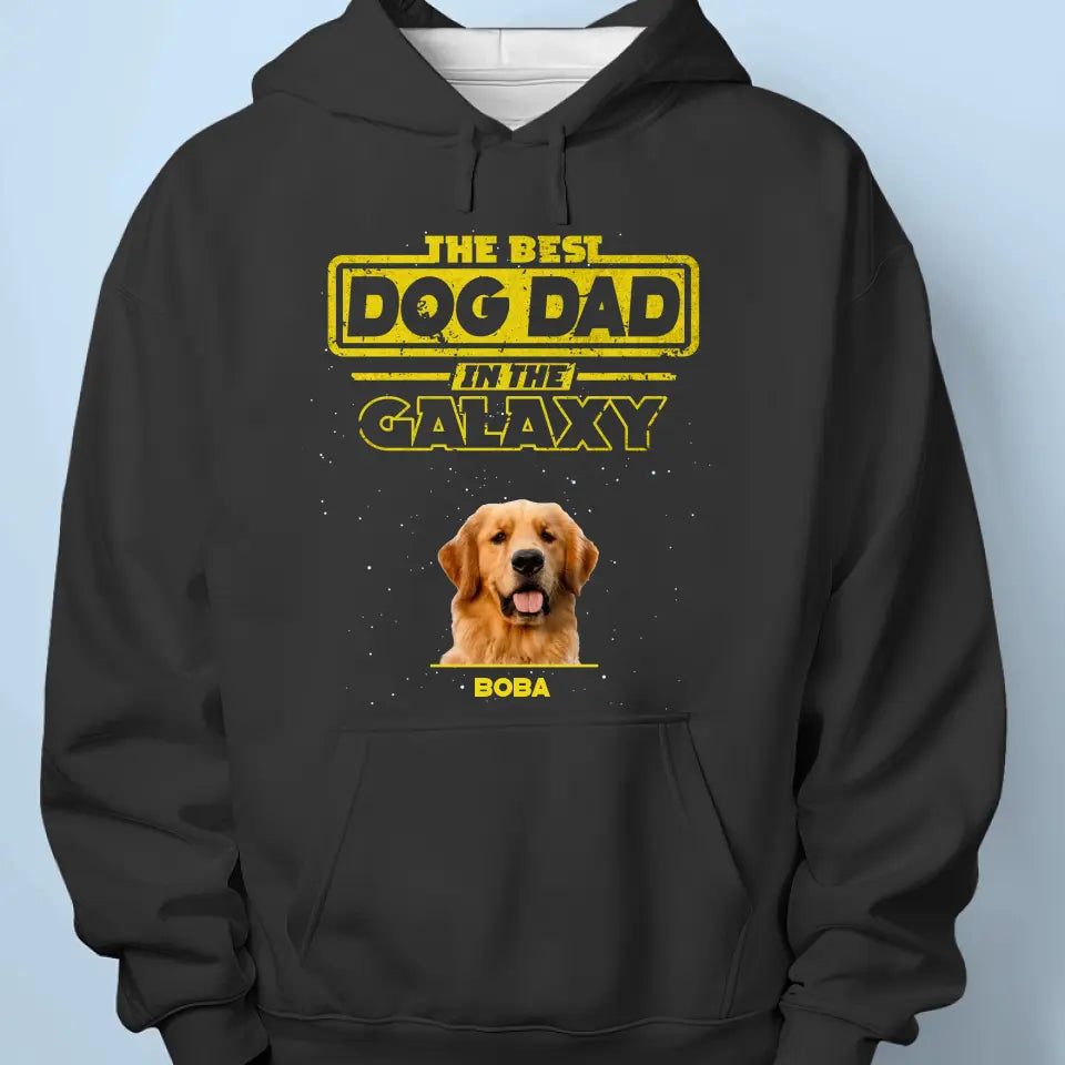 Custom Photo The Best Dog Dad In The Galaxy - Dog Personalized Custom Unisex Back Printed T-shirt, Hoodie, Sweatshirt - New Arrival, Gift For Pet Owners, Pet Lovers AMZ