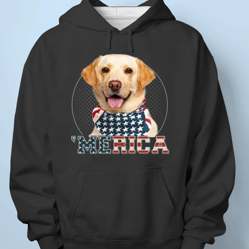 Custom Photo When I Needed A Hand, I Found Your Paw - Dog & Cat Personalized Custom Unisex T-shirt, Hoodie, Sweatshirt - 4th Of July, Gift For Pet Owners, Pet Lovers