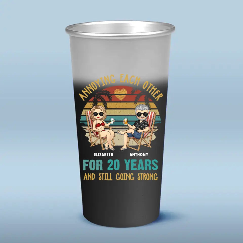 My Favorite Travel Companion - Couple Personalized Custom Aluminum Changing Color Cup - Gift For Husband Wife, Anniversary