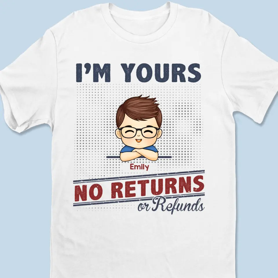 No Returns Or Refunds - Family Personalized Custom Racer Back Tank Top - Gift For Mom, Grandma