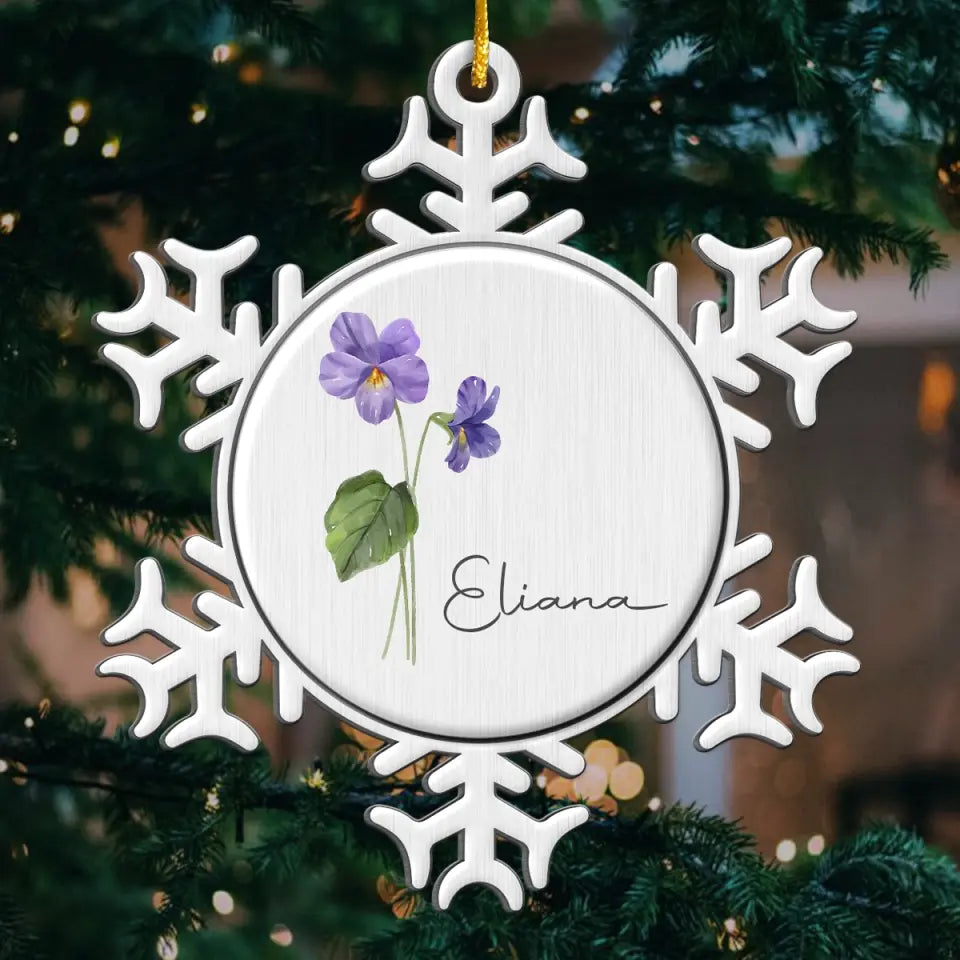 Blooming With My Bestie - Bestie Personalized Custom Ornament - Metal Custom Shaped - Christmas Gift For Best Friends, BFF, Sisters