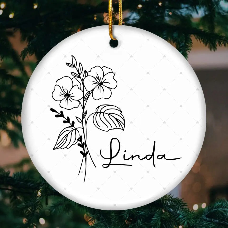 Friends Are Like Flowers That Bloom In The Garden Of Life - Bestie Personalized Custom Ornament - Ceramic Round Shaped - Christmas Gift For Best Friends, BFF, Sisters