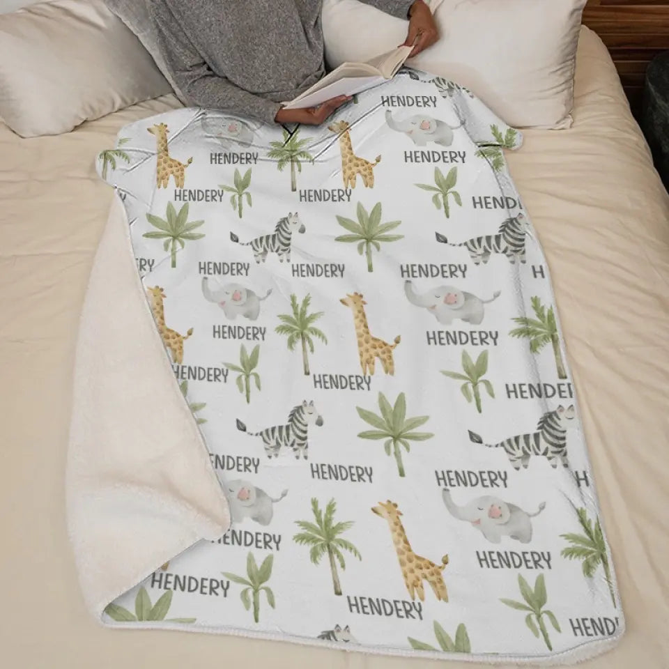 Woodland Wonders For Dreamy Nights - Family Personalized Custom Blanket - Gift For Baby Kids, Newborn Baby