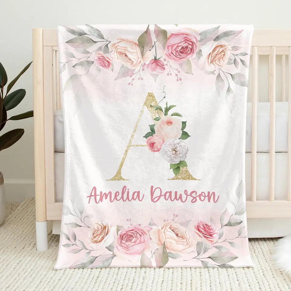 You Are The Cheerful Flower In Our Family’s Bouquet - Family Personalized Custom Baby Blanket - Gift For Baby Kids, Newborn Baby