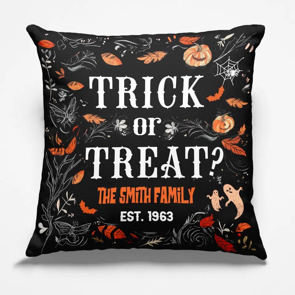 Halloween Is All About Spending Time With Loved Ones - Family Personalized Custom Pillow - Halloween Gift For Family Members