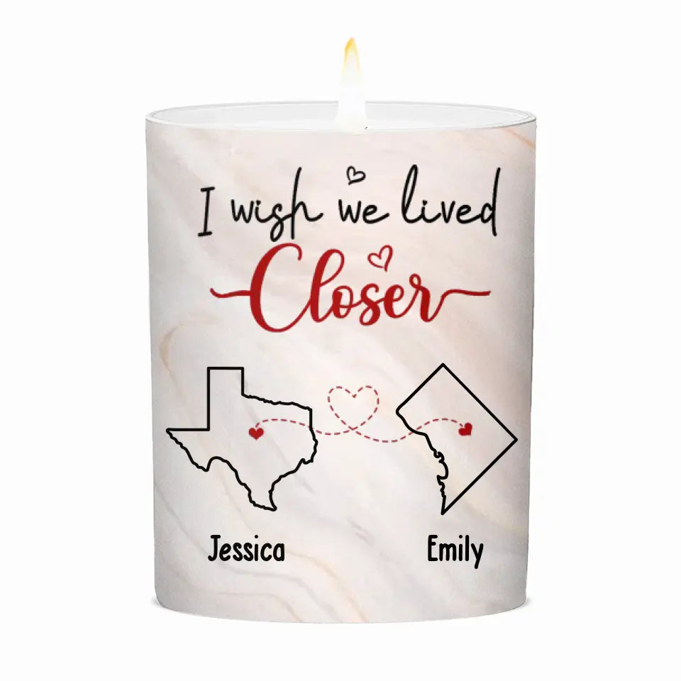 Distance Means So Little When Someone Means So Much - Bestie Personalized Custom Smokeless Scented Candle - Gift For Best Friends, BFF, Sisters