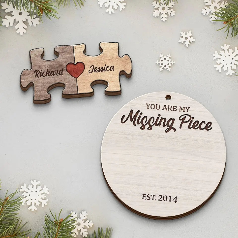 Making Memories Together Is What Christmas Is All About - Couple Personalized Custom Shaped 2 Layered Wood Christmas Ornament - Christmas Gift For Husband Wife, Anniversary