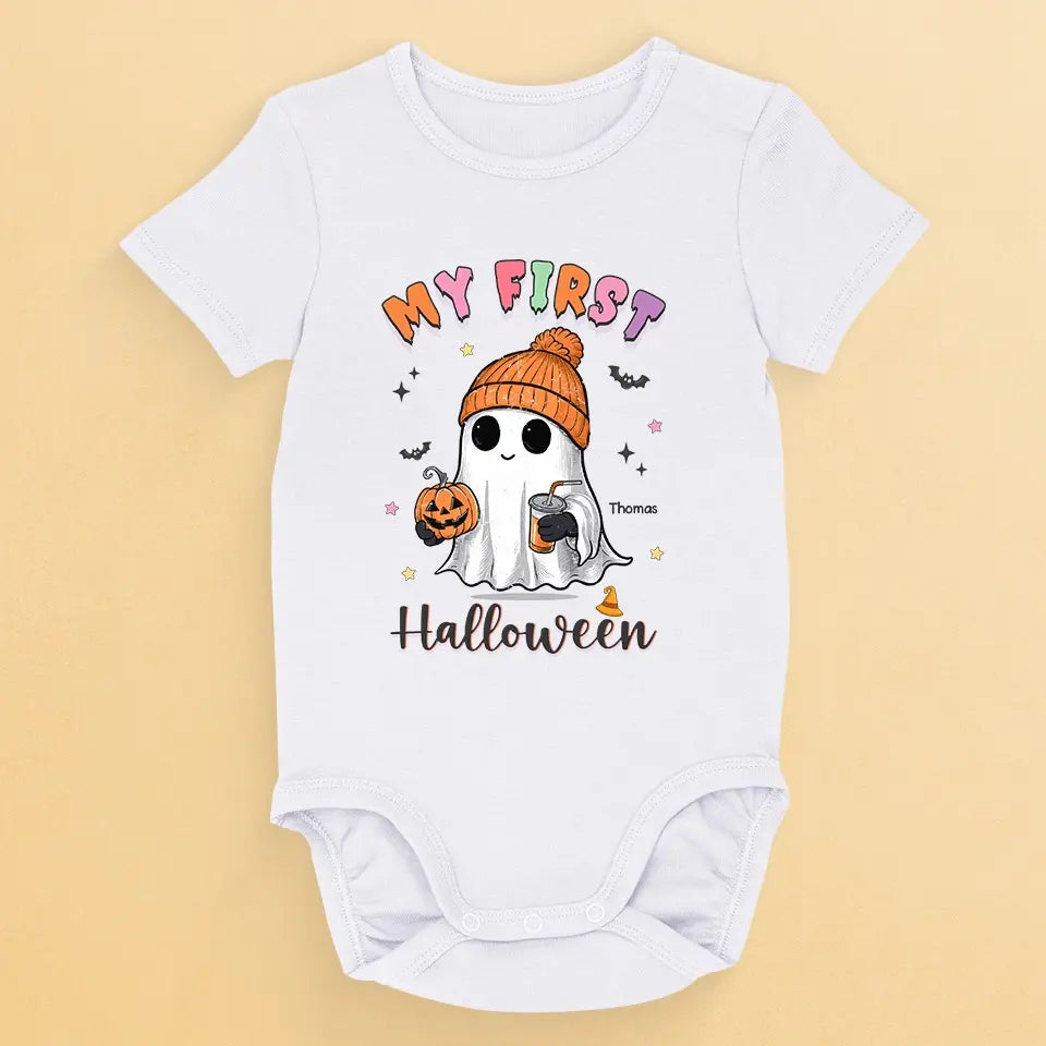 My First Halloween - Family Personalized Custom Baby Onesie - Halloween Gift For Baby Kids, Newborn Baby