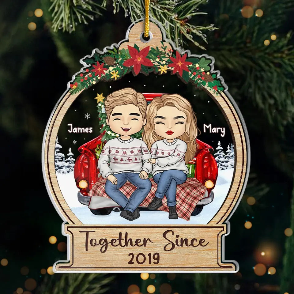 Your Love During The Christmas Season Brings Joy To My Heart - Couple Personalized Custom Ornament - Acrylic Custom Shaped - Christmas Gift For Husband Wife, Anniversary