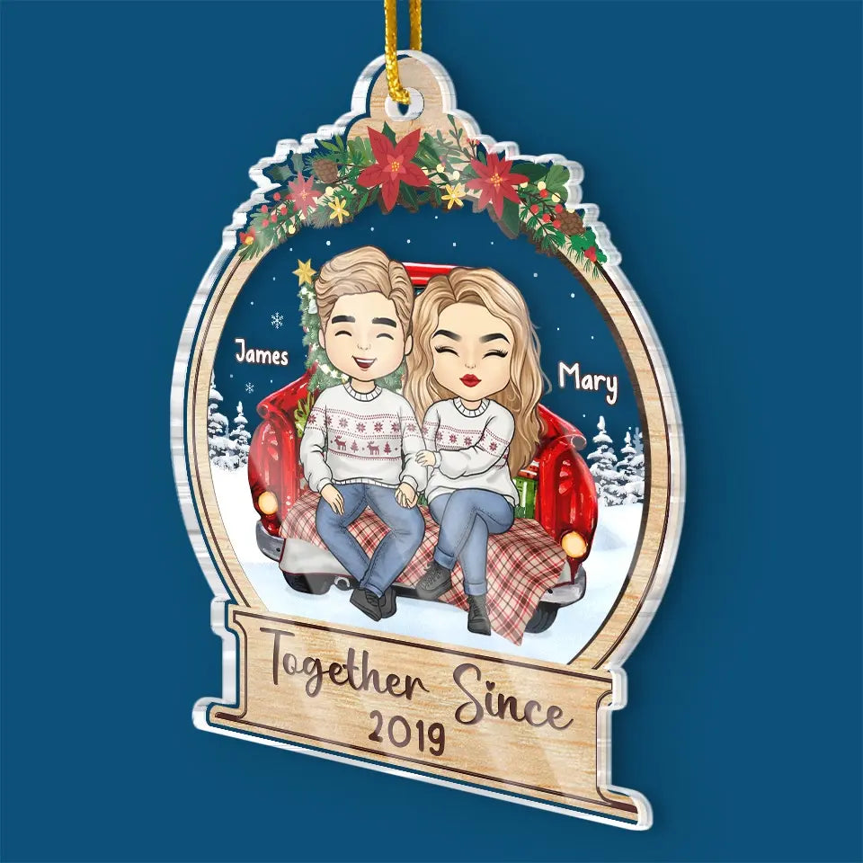 Your Love During The Christmas Season Brings Joy To My Heart - Couple Personalized Custom Ornament - Acrylic Custom Shaped - Christmas Gift For Husband Wife, Anniversary