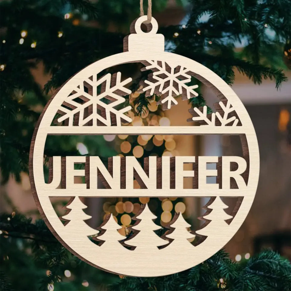 My Family Loves Christmas - Family Personalized Custom Ornament - Wood Custom Shaped - Christmas Gift For Family Members