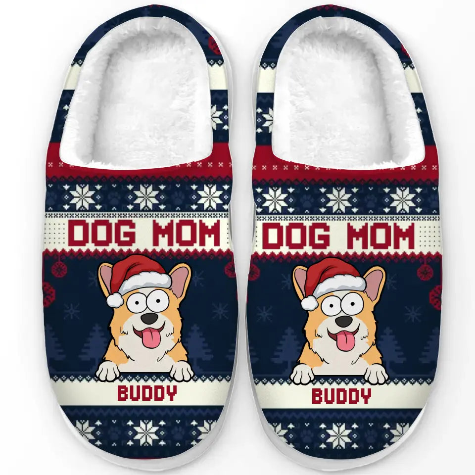 These Pets Are Ready To Sleigh The Day - Dog & Cat Personalized Custom Fluffy Slippers - Christmas Gift For Pet Owners, Pet Lovers