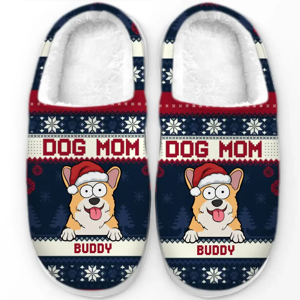 These Pets Are Ready To Sleigh The Day - Dog & Cat Personalized Custom Fluffy Slippers - Christmas Gift For Pet Owners, Pet Lovers