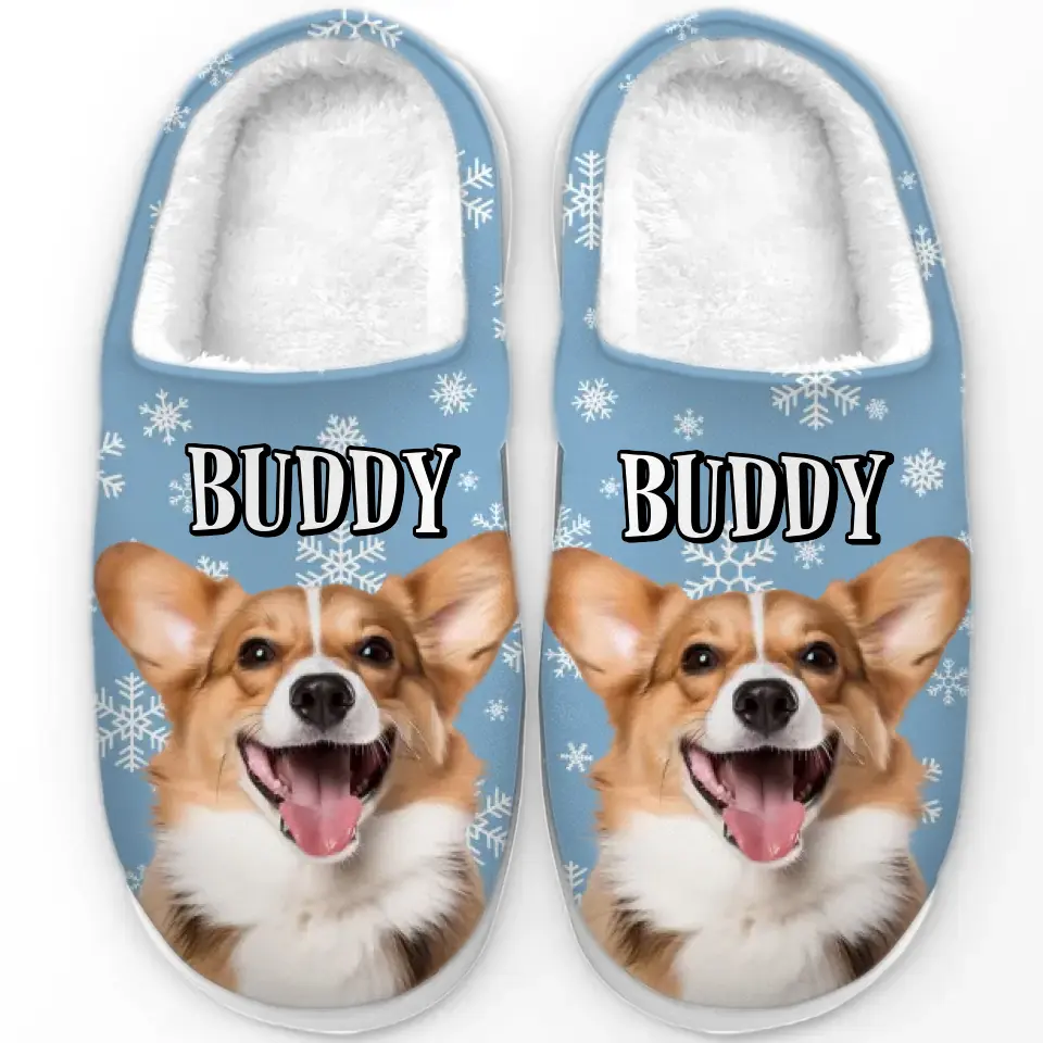 Custom Photo Merry Catmas, My Furry Friend - Dog & Cat Personalized Custom Fluffy Slippers - Christmas Gift For Pet Owners, Pet Lovers