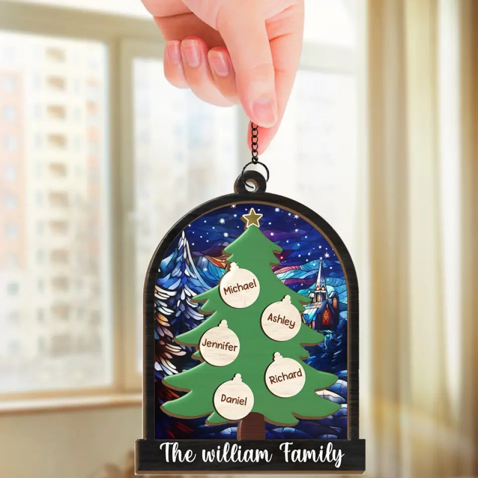 You Are My Christmas Star - Family Personalized Window Hanging Suncatcher - Christmas Gift For Family Members