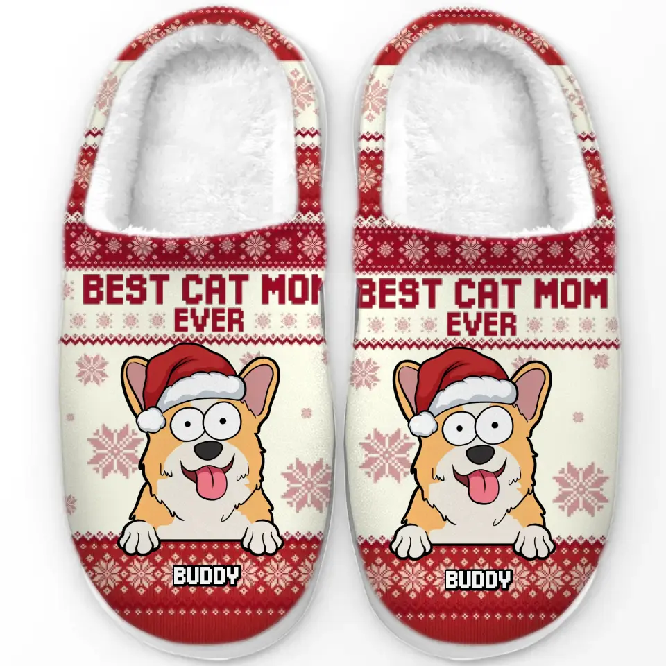 No Holiday Is Complete Without My Canine Companion - Dog & Cat Personalized Custom Fluffy Slippers - Christmas Gift For Pet Owners, Pet Lovers