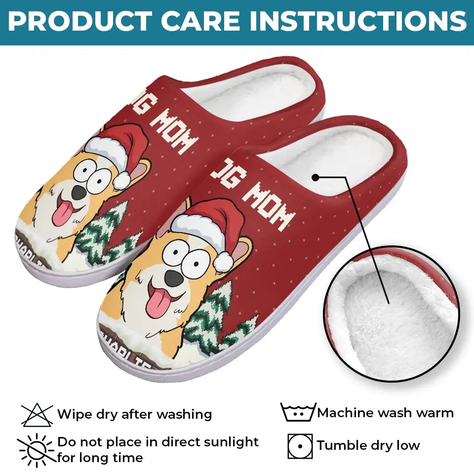 Warm Feet And Happy Pets Make The Perfect Holiday Combo - Dog & Cat Personalized Custom Fluffy Slippers - Christmas Gift For Pet Owners, Pet Lovers