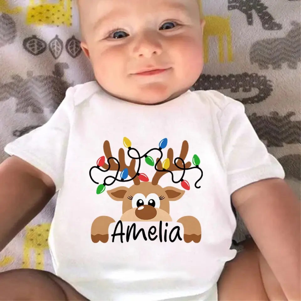 Jingle Bells And Baby Giggles - Family Personalized Custom Baby Onesie - Christmas Gift For Baby Kids, Newborn Baby