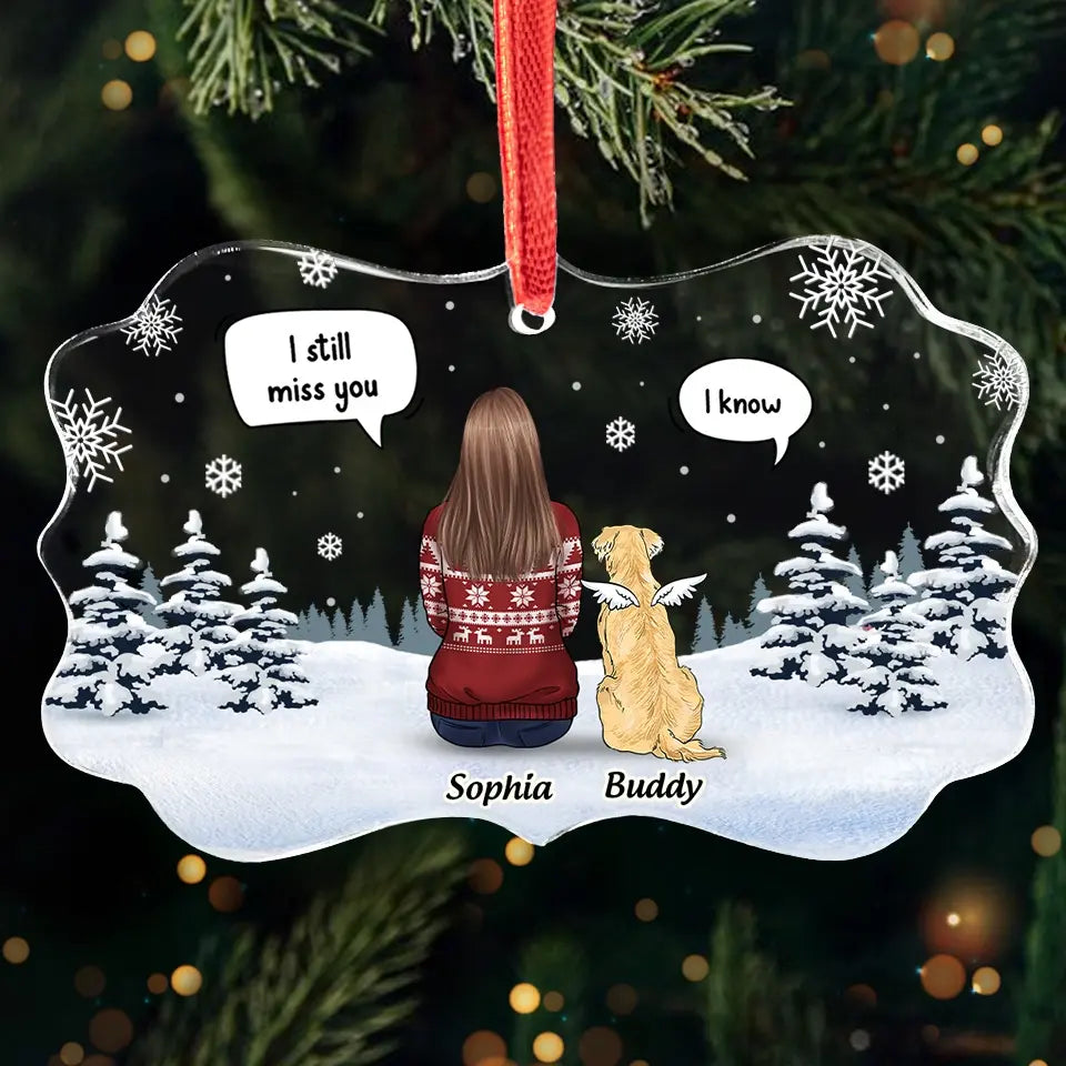 Forever Our Furry Angel - Memorial Personalized Custom Benelux Glass Ornament - Sympathy Gift, Christmas Gift For Pet Owners, Pet Lovers