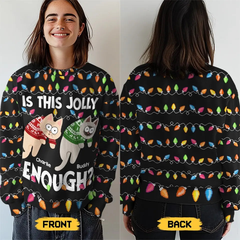 My Cat Is The True Spirit Of Christmas - Cat Personalized Custom Ugly Sweatshirt - Unisex Wool Jumper - Christmas Gift For Pet Owners, Pet Lovers