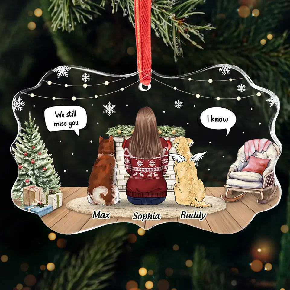 Forever Loved, Always In Our Hearts - Memorial Personalized Custom Benelux Glass Ornament - Sympathy Gift, Christmas Gift For Pet Owners, Pet Lovers