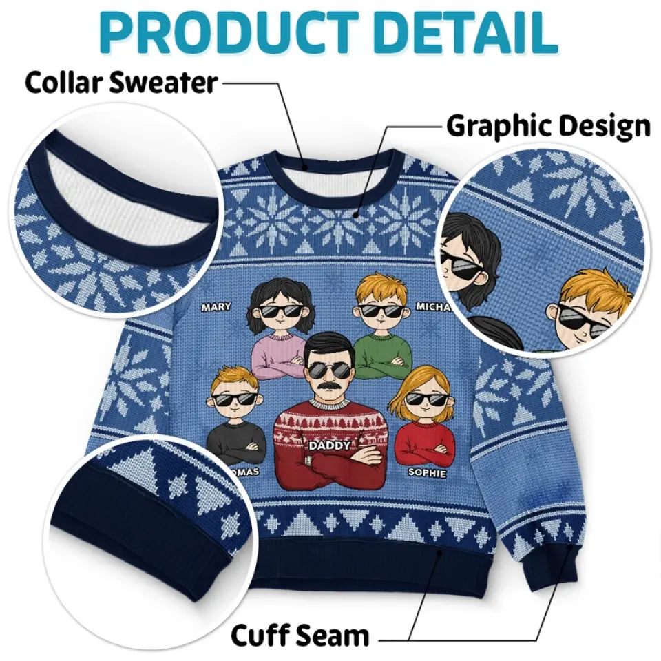 We Wish You A Merry Christmas - Family Personalized Custom Ugly Sweatshirt - Unisex Wool Jumper - Christmas Gift For Family Members