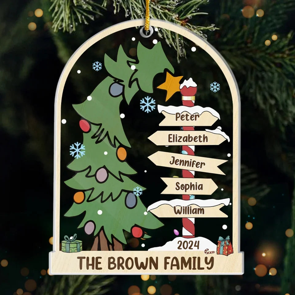 Love And Togetherness Make The Perfect Christmas - Family Personalized Custom Ornament - Acrylic Custom Shaped - Christmas Gift For Family Members