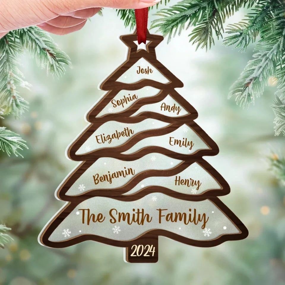 Families Are The Best Gift Of All At Christmas - Family Personalized Custom Wood & Acrylic Ornament - Christmas Gift For Family Members