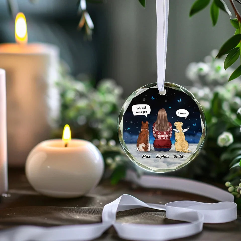 Your Spirit Runs Free - Memorial Personalized Custom Circle Glass Ornament - Sympathy Gift, Christmas Gift For Pet Owners, Pet Lovers