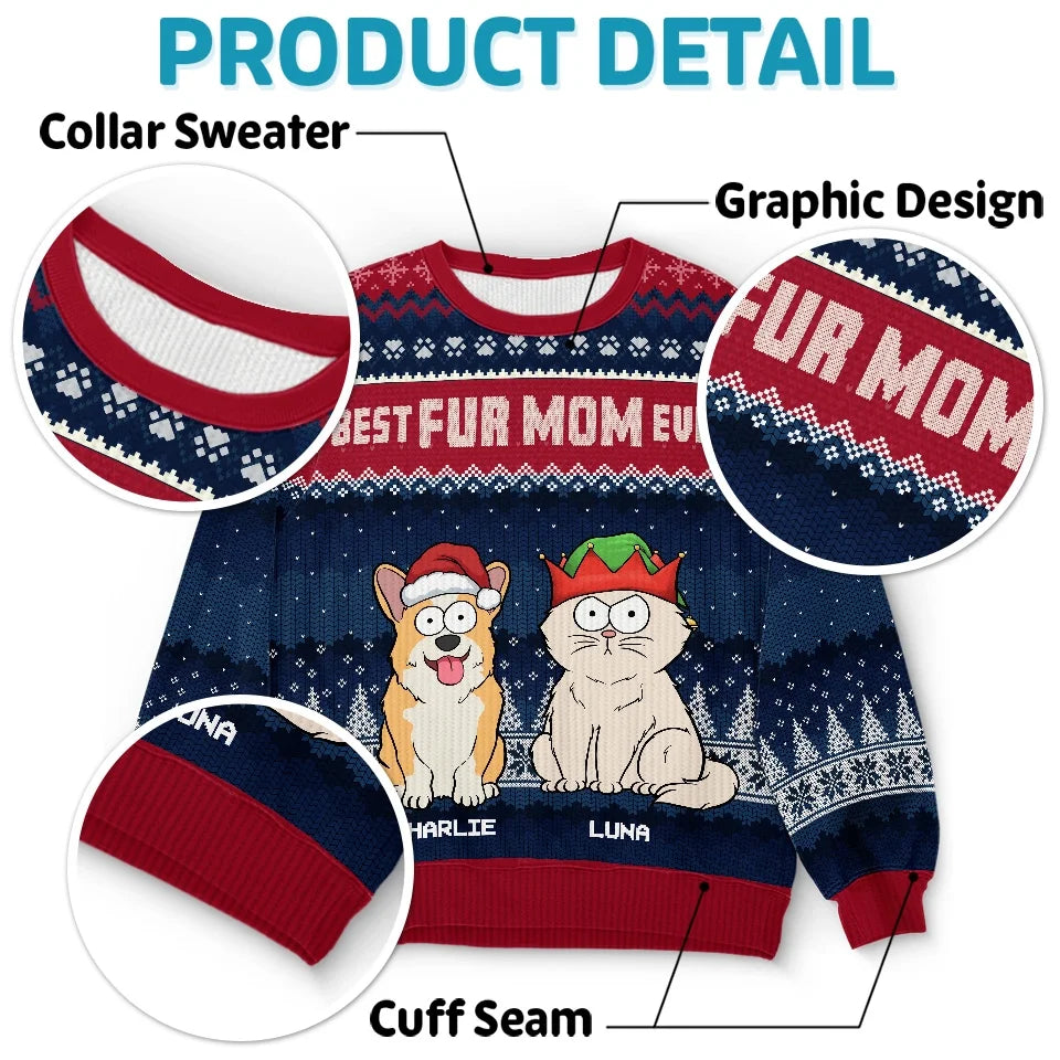 This Christmas Show Off Your Love For Pets In A Fun And Cozy Way - Dog & Cat Personalized Custom Ugly Sweatshirt - Unisex Wool Jumper - Christmas Gift For Pet Owners, Pet Lovers