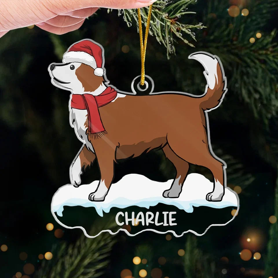 Paws And Enjoy The Magic Of Christmas - Dog & Cat Personalized Custom Ornament - Acrylic Custom Shaped - Christmas Gift For Pet Owners, Pet Lovers