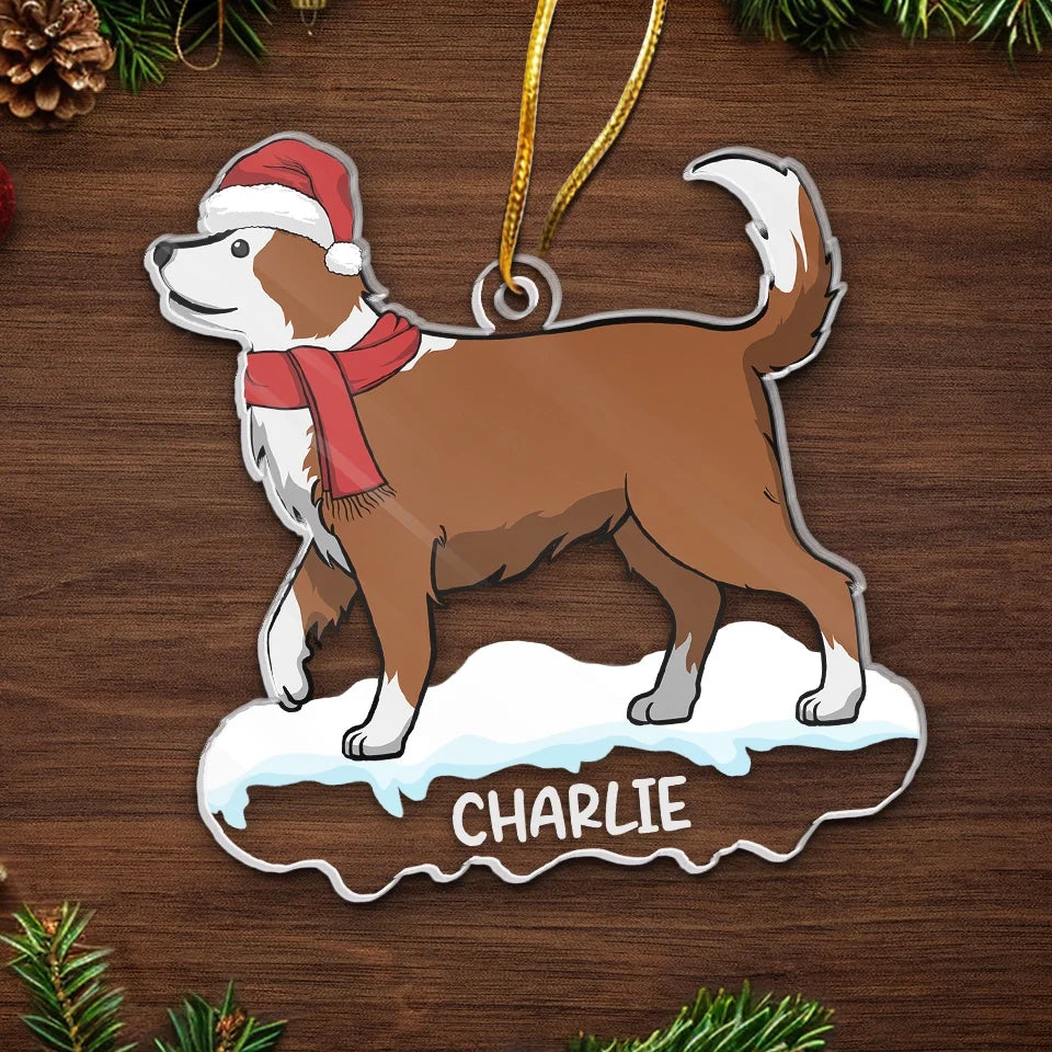 Paws And Enjoy The Magic Of Christmas - Dog & Cat Personalized Custom Ornament - Acrylic Custom Shaped - Christmas Gift For Pet Owners, Pet Lovers