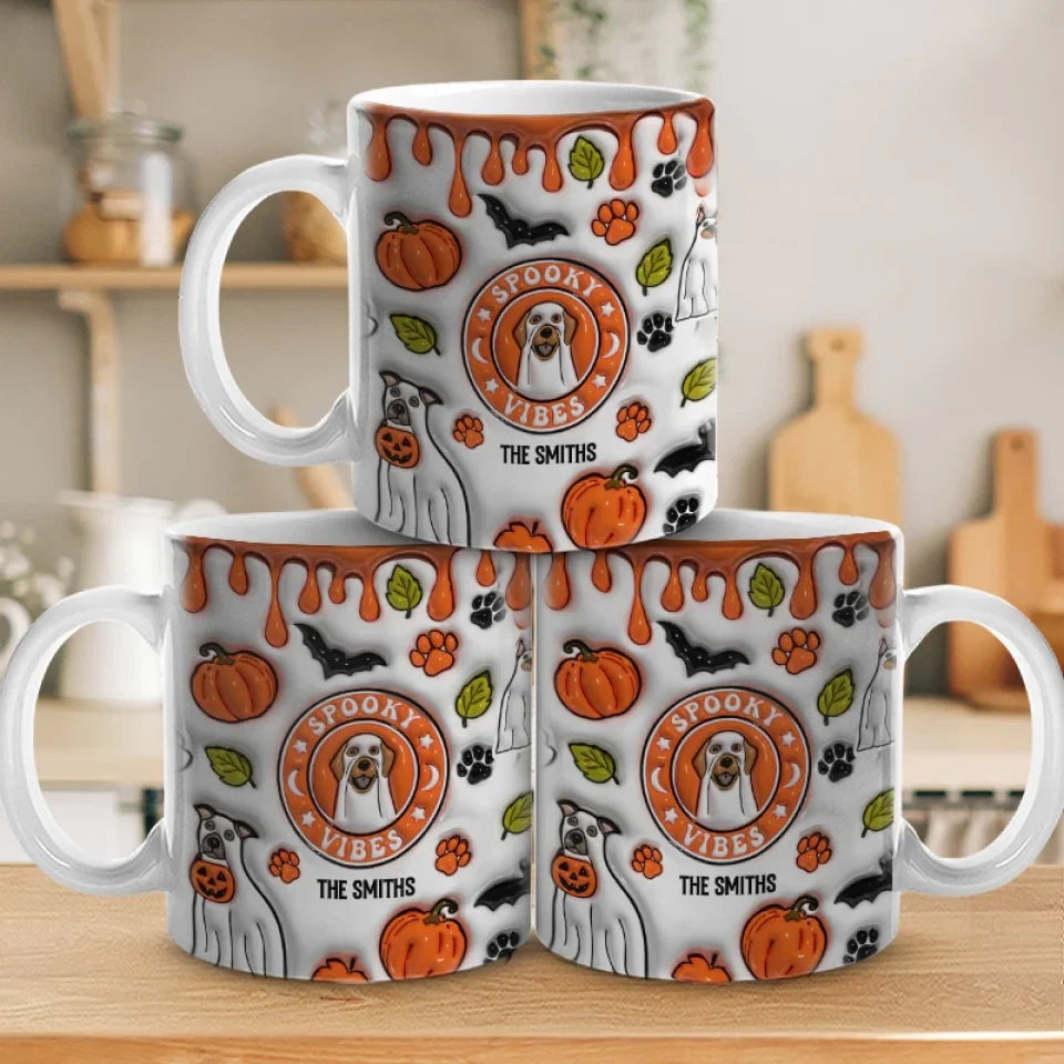 Too Cute To Spook - Dog Personalized Custom 3D Inflated Effect Printed Mug - Halloween Gift For Pet Owners, Pet Lovers