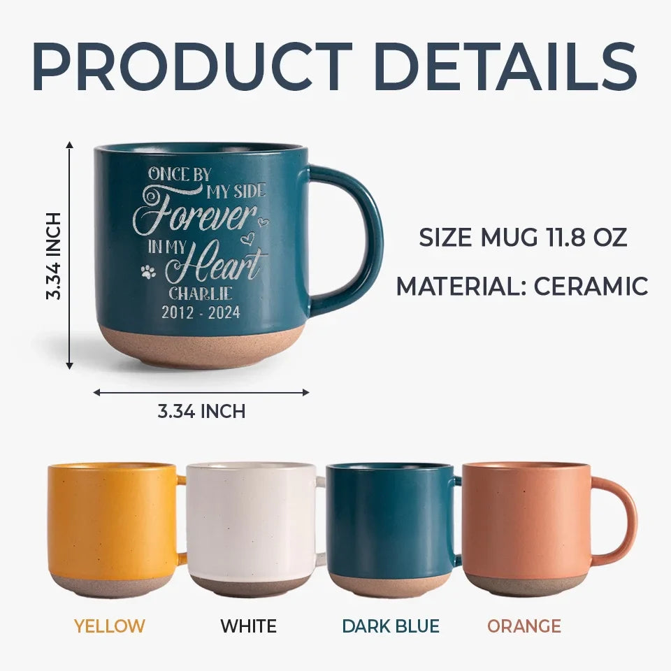 The Moment Your Heart Stopped, Mine Changed Forever - Memorial Personalized Custom Pottery Mug - Sympathy Gift For Pet Owners, Pet Lovers