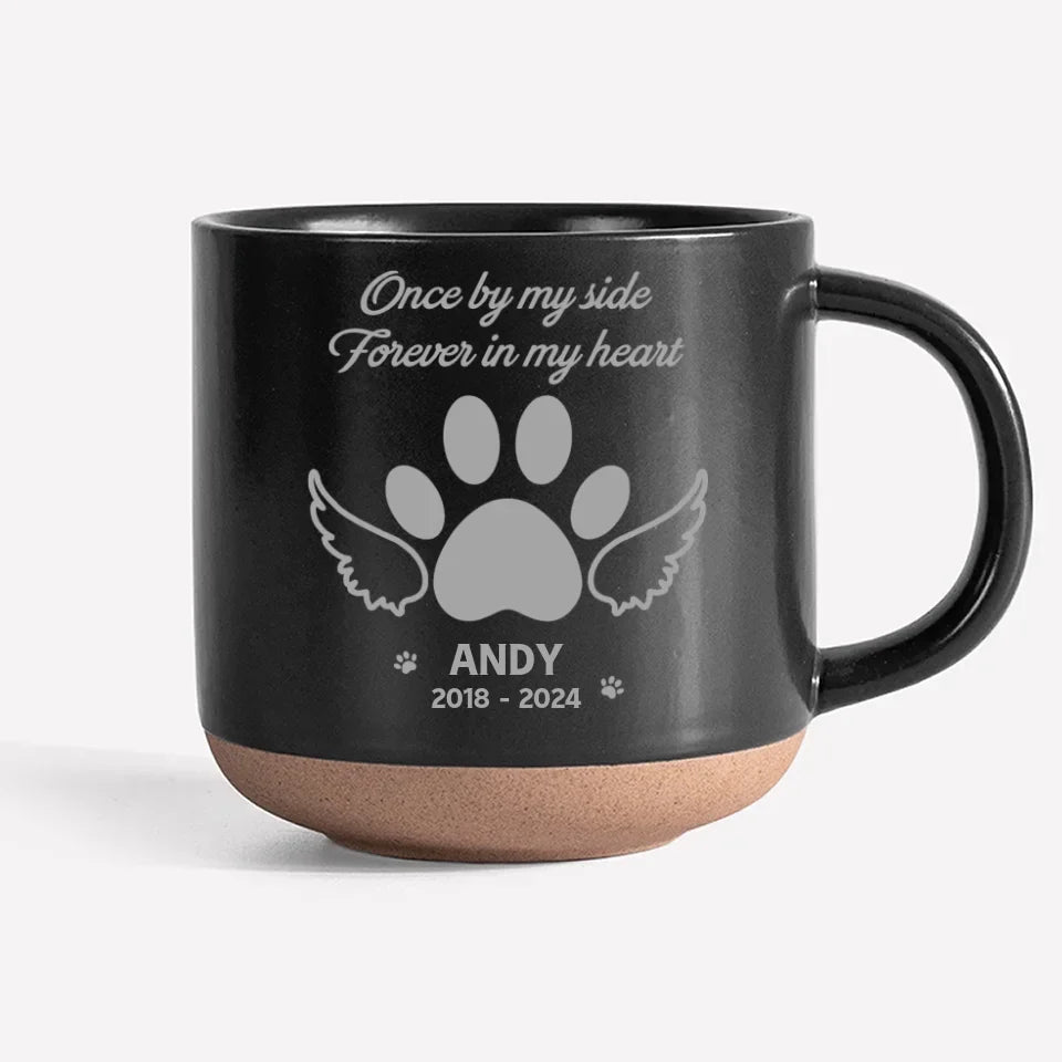 Pets And Angels Are Not Very Far Apart - Memorial Personalized Custom Pottery Mug - Sympathy Gift For Pet Owners, Pet Lovers