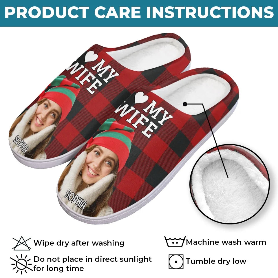 Custom Photo A Sweet Reminder Of Your Bond Every Time You Slip Them On - Couple Personalized Custom Fluffy Slippers - Christmas Gift For Husband Wife, Anniversary