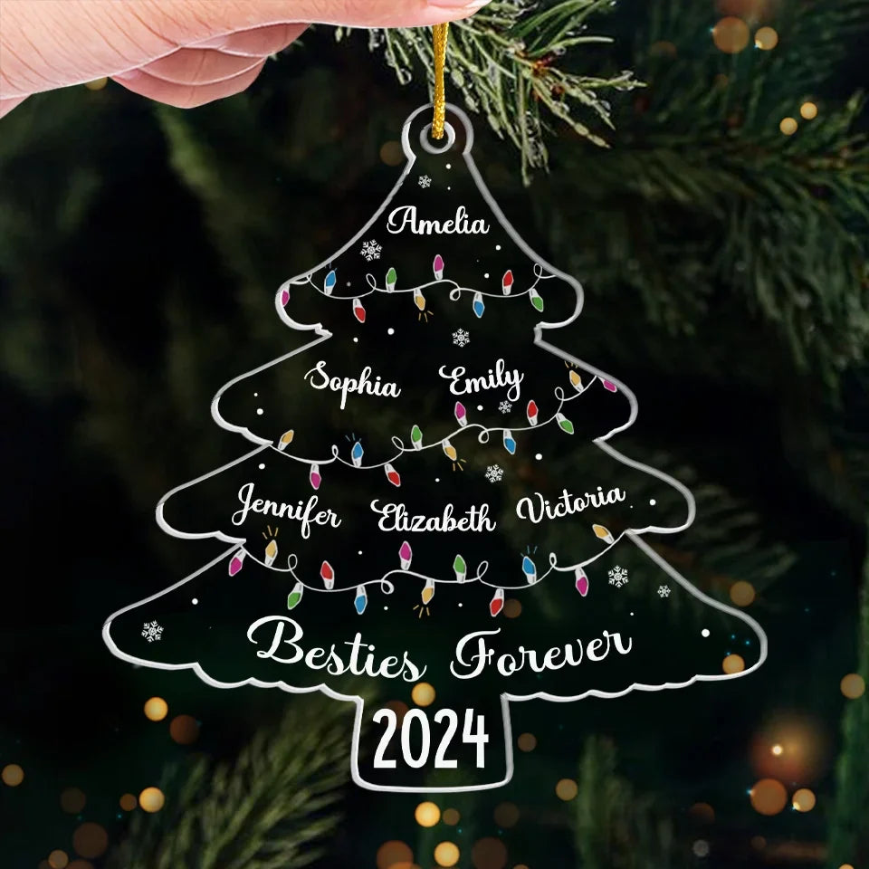 May All Your Days Be Merry And Bright - Bestie Personalized Custom Ornament - Acrylic Custom Shaped - Christmas Gift For Best Friends, BFF, Sisters