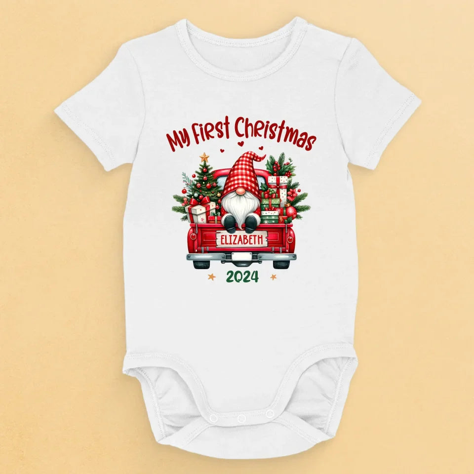 Santa's Cutest Little Helper - Family Personalized Custom Baby Onesie - Christmas Gift For Baby Kids, Newborn Baby