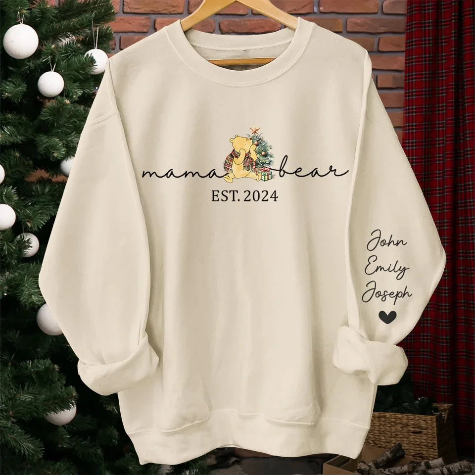 Your Love Is The Thread That Ties Our Family Together - Family Personalized Custom Unisex Sweatshirt With Design On Sleeve - Christmas Gift For Mom, Grandma