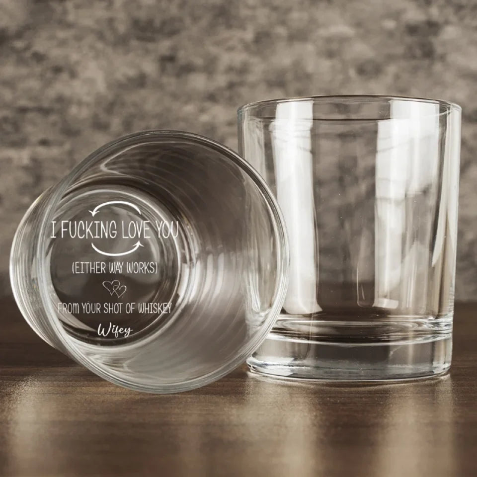 You Give Love A Special Meaning - Couple Personalized Custom Whiskey Glass - Gift For Husband Wife, Anniversary