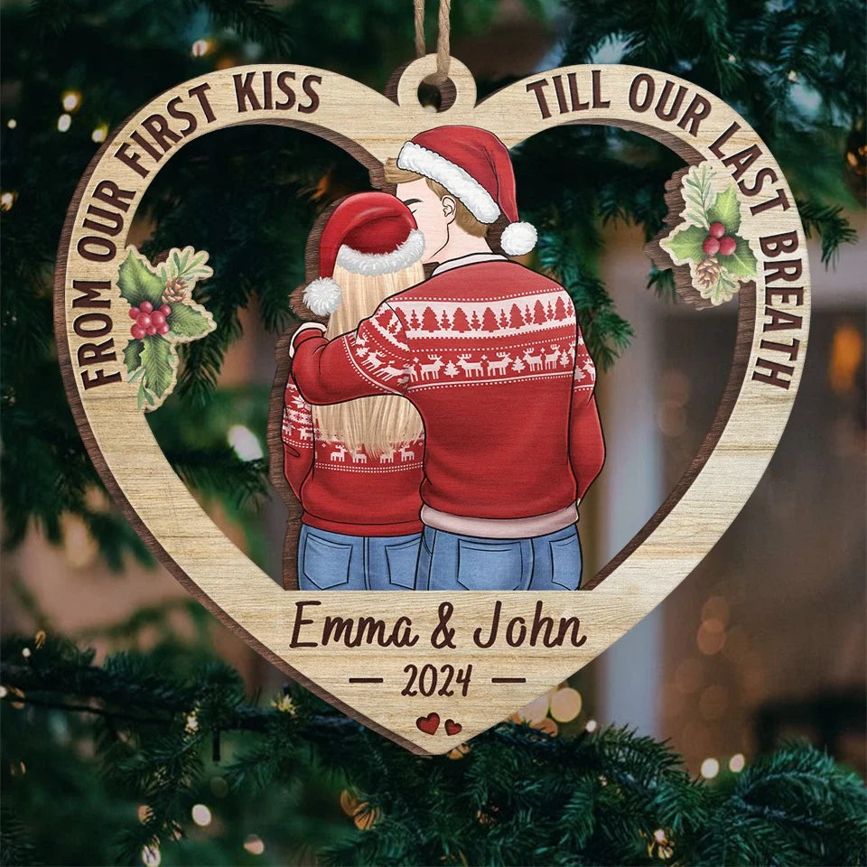 God Blessed The Broken Road, That Led Me Straight To You - Couple Personalized Custom Ornament - Wood Custom Shaped - Christmas Gift For Husband Wife, Anniversary