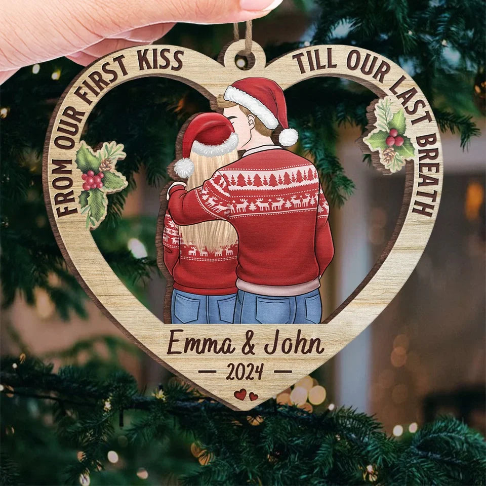 God Blessed The Broken Road, That Led Me Straight To You - Couple Personalized Custom Ornament - Wood Custom Shaped - Christmas Gift For Husband Wife, Anniversary