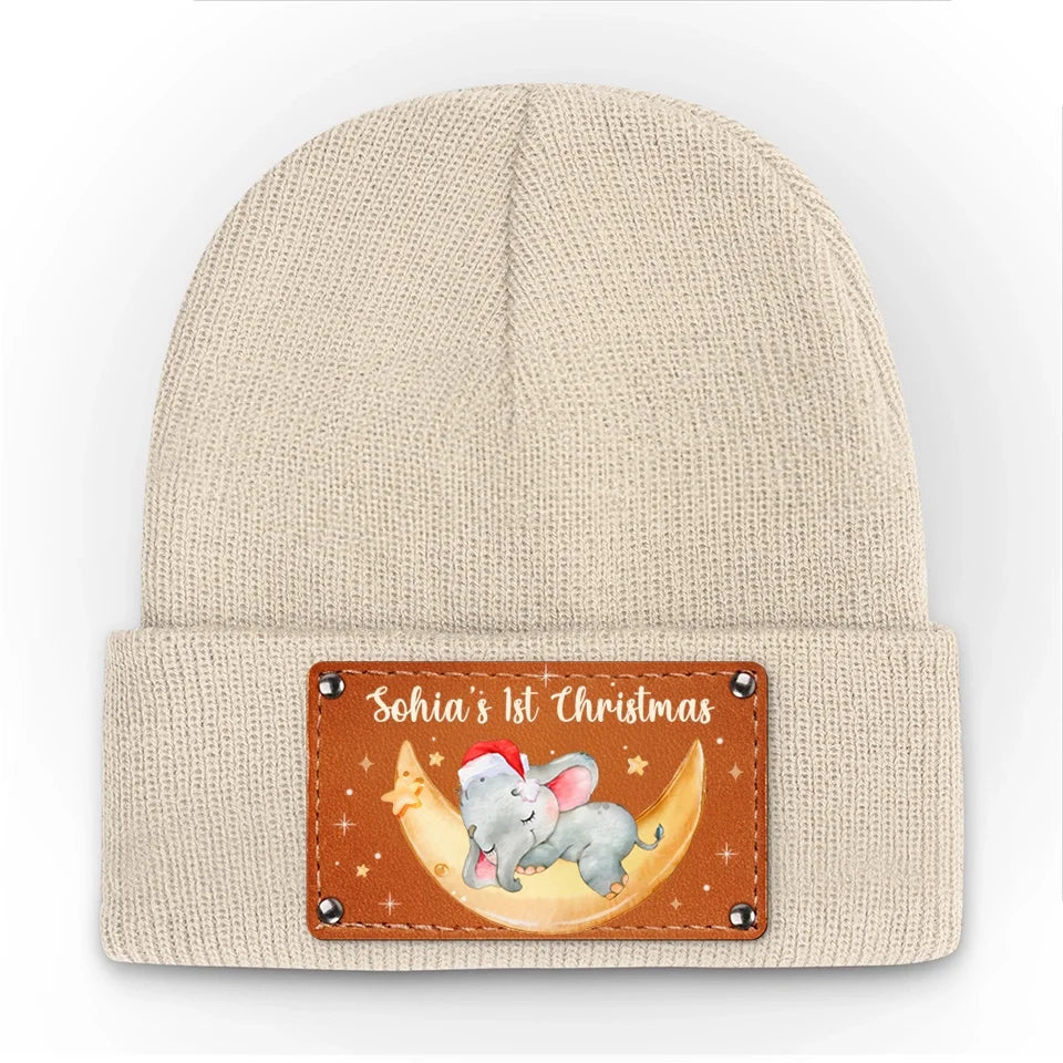 Our Baby’s First Christmas Is Sweeter Than Candy Canes - Family Personalized Custom Baby Beanie Hat - Christmas Gift For Baby Kids, Newborn Baby