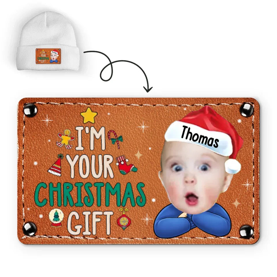 Custom Photo I'm Your Christmas Gift - Family Personalized Custom Baby Beanie Hat - Christmas Gift For Baby Kids, Newborn Baby