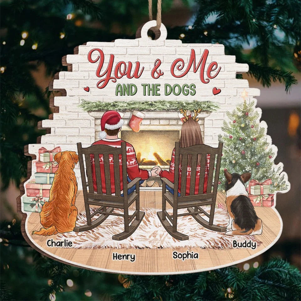 We Wish You A Furry Christmas - Couple Personalized Custom Ornament - Wood Custom Shaped - Christmas Gift For Husband Wife, Anniversary, Pet Owners, Pet Lovers