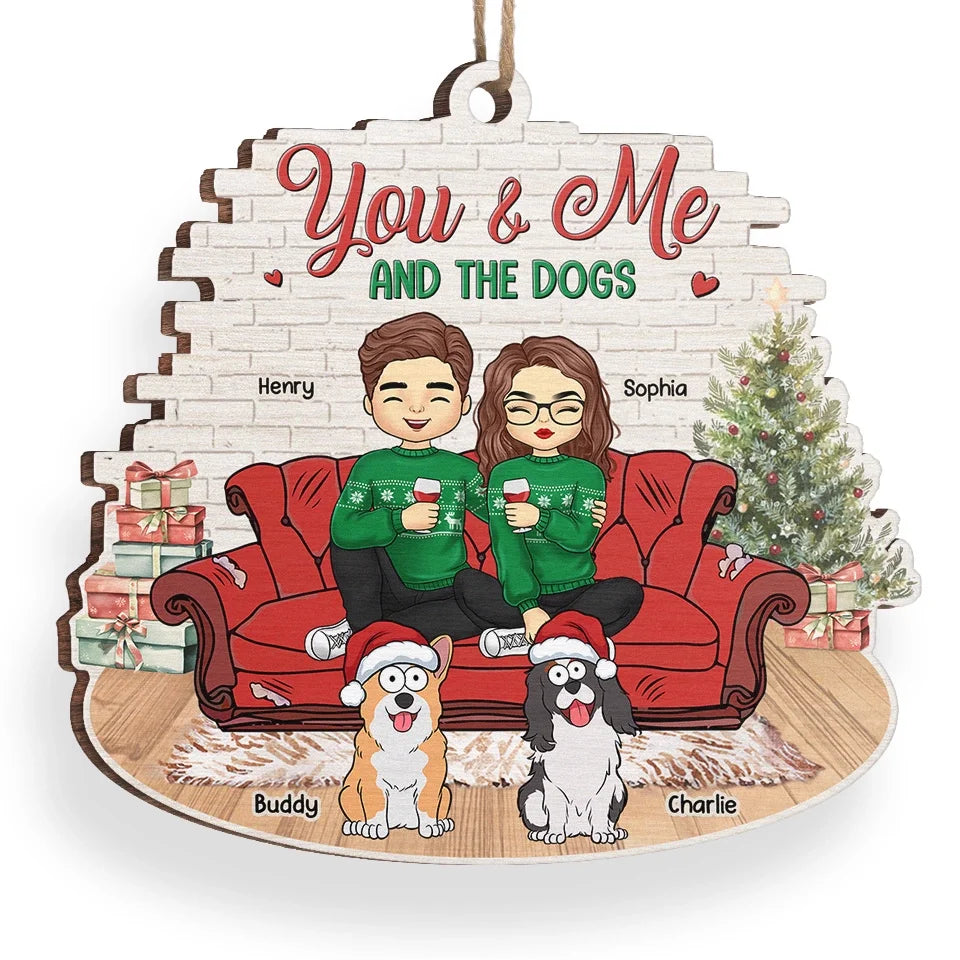 We Need A Cold Nose And A Warm Heart This Christmas - Couple Personalized Custom Ornament - Wood Custom Shaped - Christmas Gift For Husband Wife, Anniversary, Pet Owners, Pet Lovers