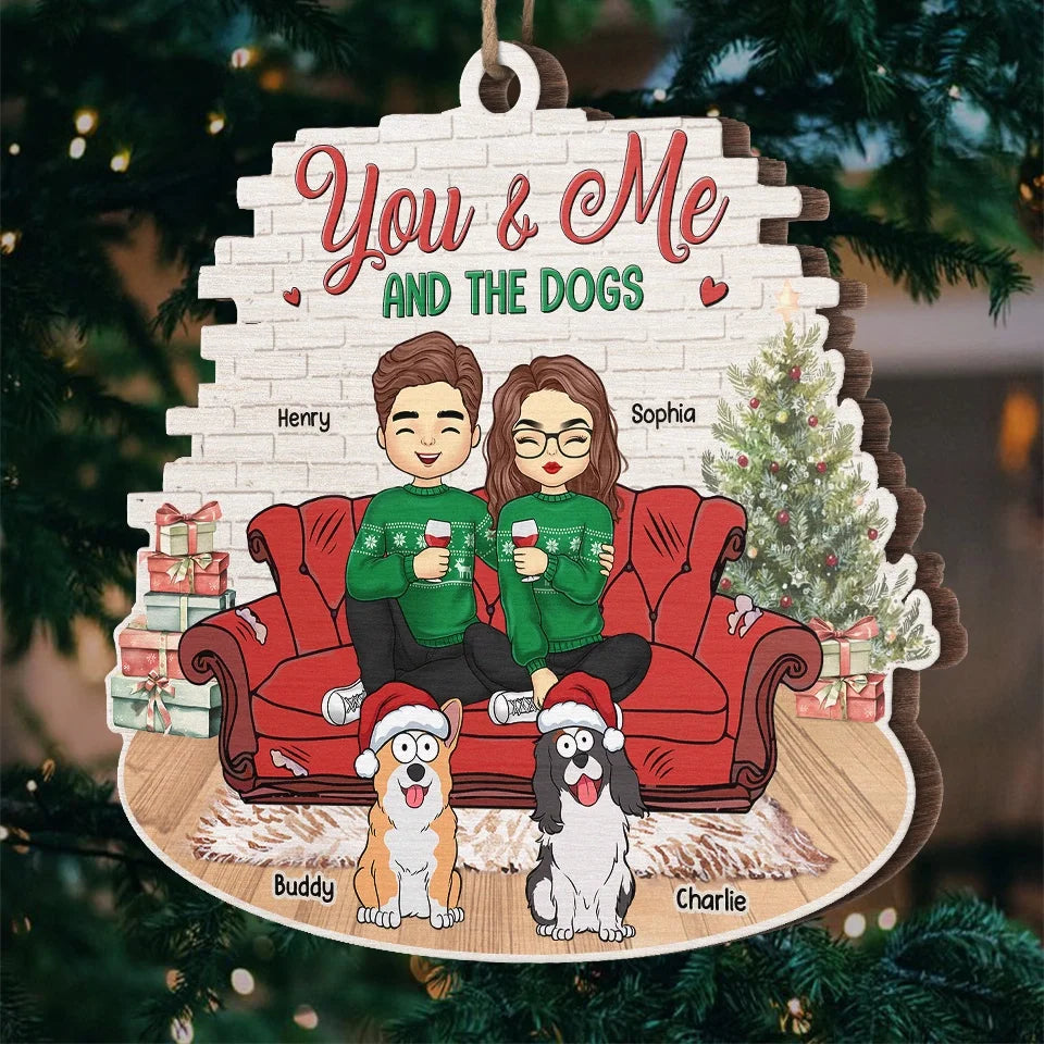 We Need A Cold Nose And A Warm Heart This Christmas - Couple Personalized Custom Ornament - Wood Custom Shaped - Christmas Gift For Husband Wife, Anniversary, Pet Owners, Pet Lovers