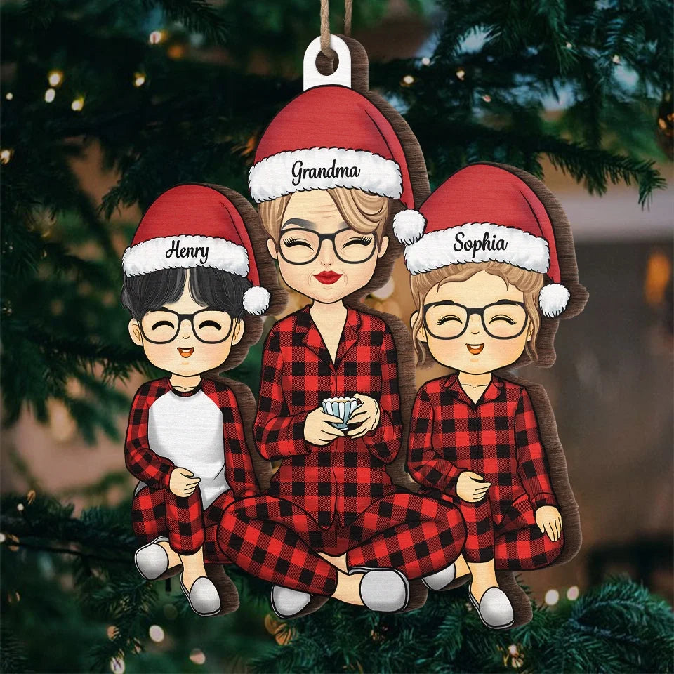 Love And Laughter Fill Our Home This Christmas - Family Personalized Custom Ornament - Wood Custom Shaped - Christmas Gift For Grandma