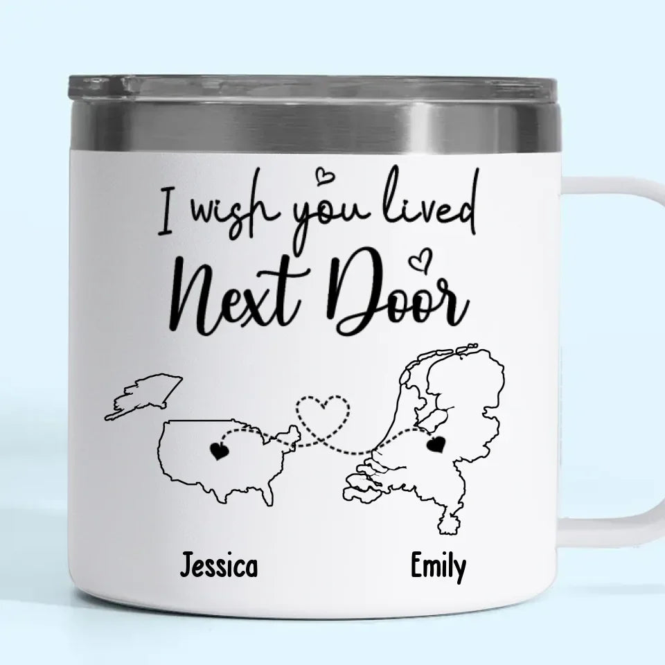 Good Friends And Good Drinks Make Life Better - Bestie Personalized Custom 14oz Stainless Steel Tumbler With Handle - Gift For Best Friends, BFF, Sisters